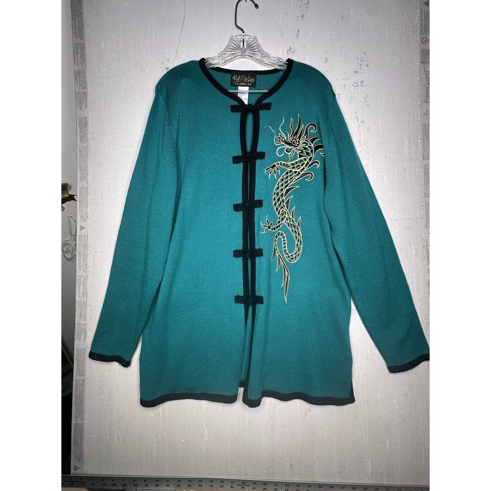 Bob Mackie Turquoise Wearable Art | Tagged Size: L